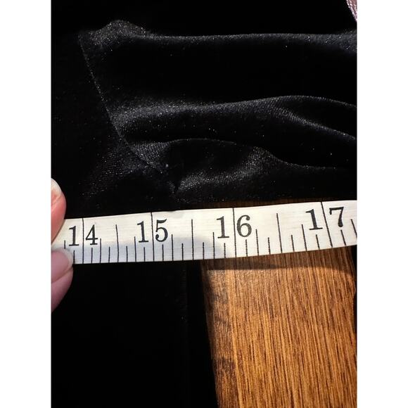 ALLSAINTS Women's Delta Long Sleeve Velvet Top – Black – Size 10 Elevated Style - Picture 6 of 8